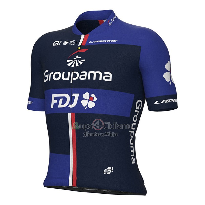 Groupama FDJ Ropa Ciclismo Culotte Corto 2023 Mangas Cortas Violeta